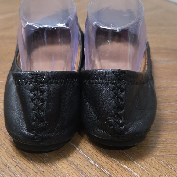 Lucky Brand Black Leather Ballet Flats, Size 9 - Picture 5 of 9
